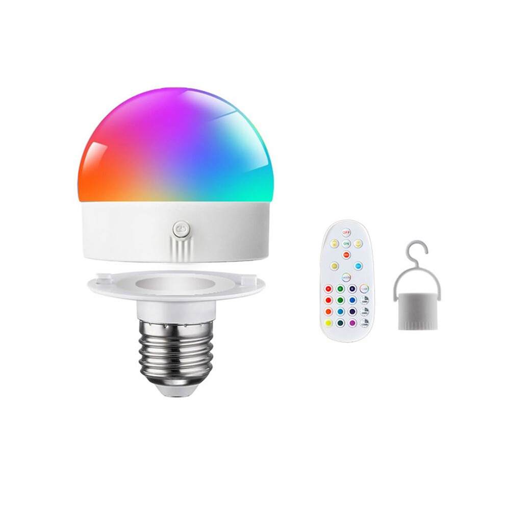 Dimmable Rgb 3-Color E27 Bulb Usb Charging Remote Control Timing Removable Magnetic Bedside Table Lamp 6133752330119