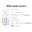 Dimmable RGB 3-Color E27 Bulb USB Charging Remote Control Timing Removable Magnetic Bedside Table Lamp 6