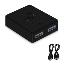 USB 3.0 KVM Switch 1X2/2X1 Switch Switcher USB Splitter Shared Controller for Laptop Computer Printer Keyboard Mouse, A