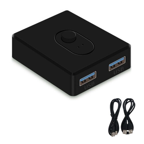 USB 3.0 KVM Switch 1X2/2X1 Switch Switcher USB Splitter Shared Controller for Laptop Computer Printer Keyboard Mouse, A