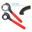 Coilover Wrench Spanner, 4PCS Non-Slip Spanner Wrench Set, Professional Universal Rubber Handle Wrench Spanner Tool 2