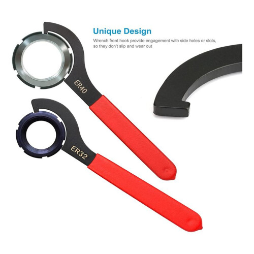 Coilover Wrench Spanner, 4PCS Non-Slip Spanner Wrench Set, Professional Universal Rubber Handle Wrench Spanner Tool 1