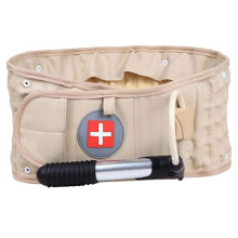 Inflatable Waist Traction Brace Belt Spinal Lumbar Support Back Relief Belt Backache Pain Massager Unisex Skin Color