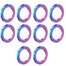 10pcs M6 Bicycle Titanium Flat Washer Universal Bike Bolts Gasket 6mm Mountain Road Bike Bolts Spacer Rainbow