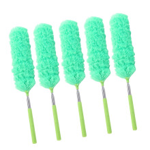 Extendable Microfiber Duster with Telescopic Bendable Head for Ceilings and Tight Spaces Green