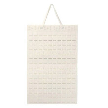 Hanging Jewellery Organiser, Foldable Hanging Earring Holder, Holds Up to 300 Pairs for Girls and Women, Beige