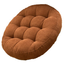 Versatile Comfort: Soft Fabric Meditation Pillow, Easy Care Tufted Design Round Cushion For Yoga, Living Room, Balcony (Green)