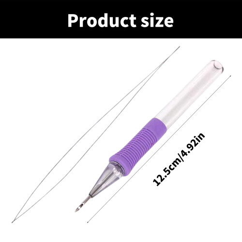 5Pcs Embroidery Punching Needle Set with Needle Threader ABS 2