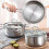 Stainless Steel Cookware Set 3562g Rustproof & Stickproof Pans 4