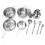 Stainless Steel Cookware Set 3562g Rustproof & Stickproof Pans 15