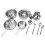 Stainless Steel Cookware Set 3562g Rustproof & Stickproof Pans 3