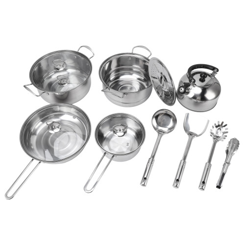 Stainless Steel Cookware Set 3562g Rustproof & Stickproof Pans 2