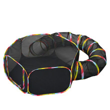 Breathable Cat Tent & Tunnel Combo 47x18'' Tent 122x12'' Tunnel Foldable
