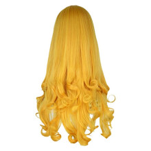 Anime Belles au Bois Dormant Princesse Perruque Femmes Longs Cheveux Jaunes Cosplay Costume Halloween Fête Perruques Cheveux Longs Bouclés