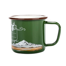 Caneca de cerâmica com estilo vintage, própria para micro-ondas e lava-louças, com acabamento em esmalte exclusivo e toque vintage. Ideal para