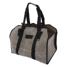 Sac Ă bois pliable compatible avec un filet de pĂŞche - Sac Ă bois de chauffage compact de type filet de pĂŞche - Sac de transport robuste en toile