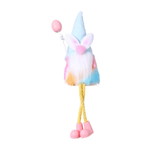 Handmade Easters Gnomes Long Leg Plushes Bunnys Dolls for-Blue