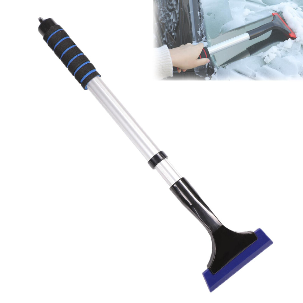 Car Snow Brush And Ice Scraper With Telescoping Handle For Windows And Roofs, Blue 9323874673066