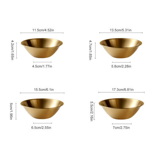 Bol de collations de Restaurant en acier inoxydable,-argent L 2