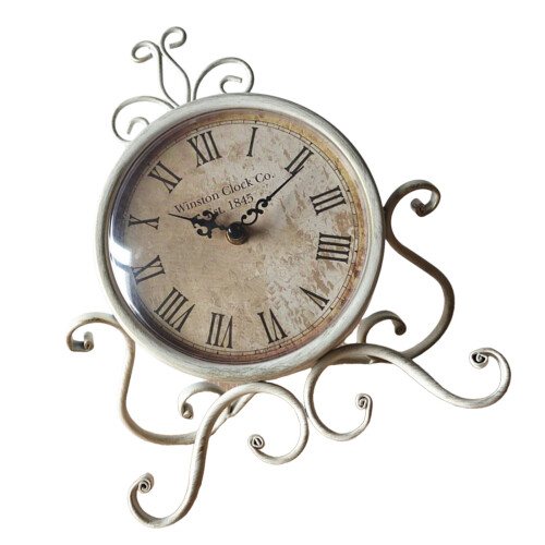 Horloge de bureau en métal, horloges de table classiques,