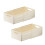 2 Pack Stackable Plastic Storage Drawers with Retractable Design for Closet and Kitchen (Ivory) 1