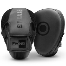 Boxing Pads Leather Focus Gloves for Martial Arts Training Black / Black