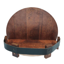 Wall Mounted Wine Rack Vintage Round Metal Display Shelf for Home Bar Wall Decor Gift
