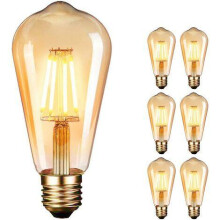 Zigbee Smart Light Bulbs, Energy-Saving LED Filament Bulbs with Voice Control for Smart Home Ecological Chain, 6 Pack