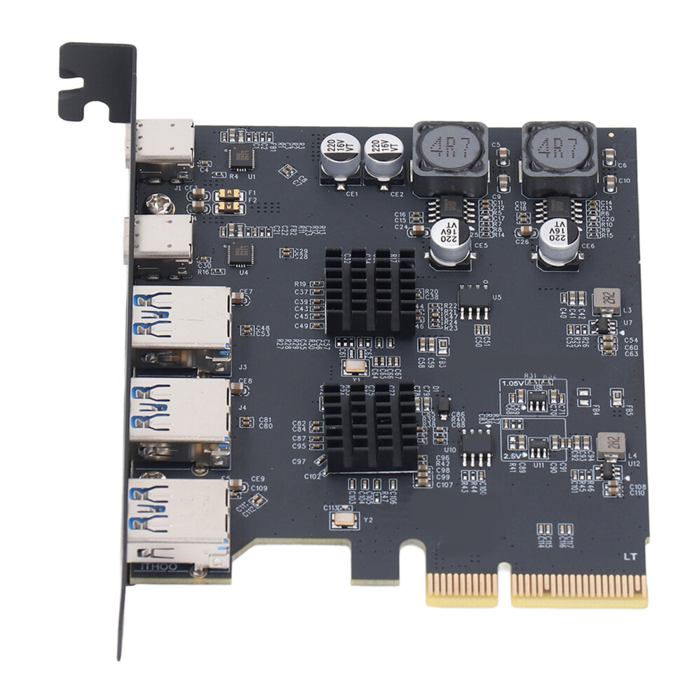 Usb 3.2 Gen 2 10Gbps Pcie 4X Expansion Card With 3X Type A & 2X Type C 4601364780711