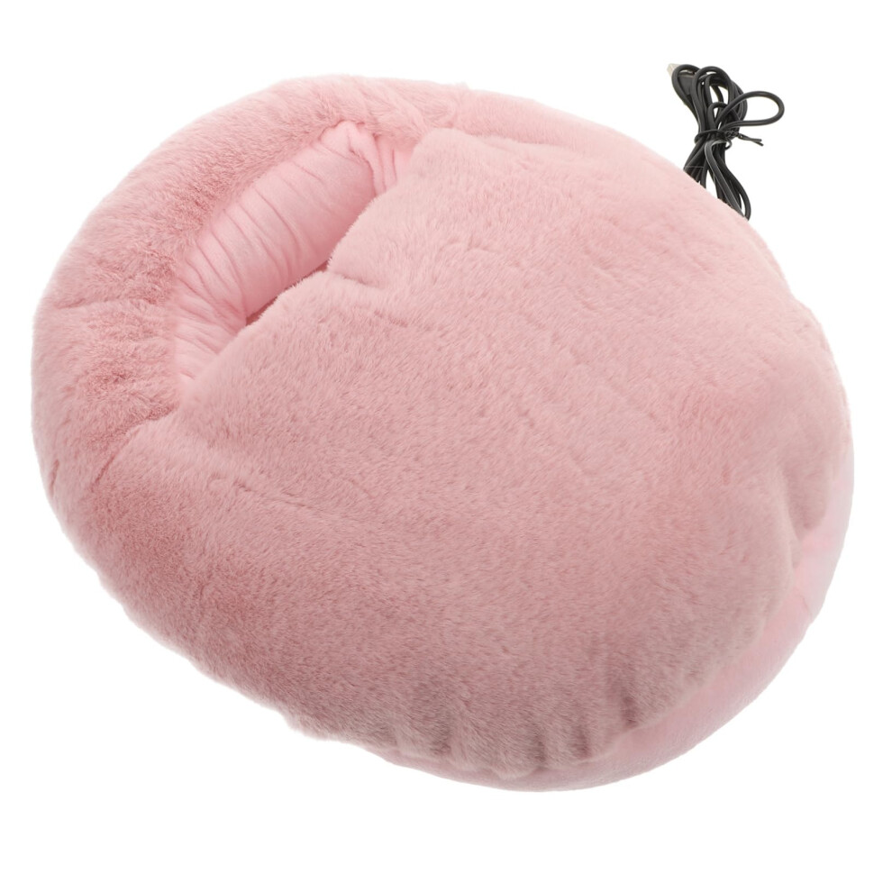 USB Heated Foot Warmer Slippers with Plush Comfort Design for Winter Heat Therapy