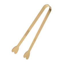 Stainless Steel Ice Tongs with Non‑Slip Grip for Kitchen Parties Drinks Snacks Golden