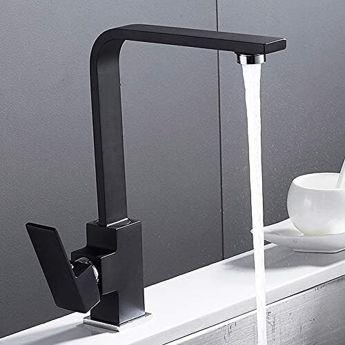 Kitchen Faucet with Ceramic Valve Core, Hot and Cold Mixer Tap, Slow-Close Technology, Solid Brass Construction for Enhanced Durability