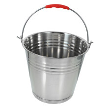Stainless Steel Bucket with Handle Heavy Duty Utility Pail for Cleaning, Outdoor, and Beverage Use