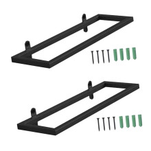 2 Pack Wall Mounted Wine Rack Black Iron Bottle Holder Modern Design for Home Bar Storage