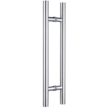 Ladder Style 32' Push Pull Door Handle, 304 Stainless Steel, Brushed Nickel, Double Sided for Barn, Shower, Commercial Entrance Doors, 600mm CTC