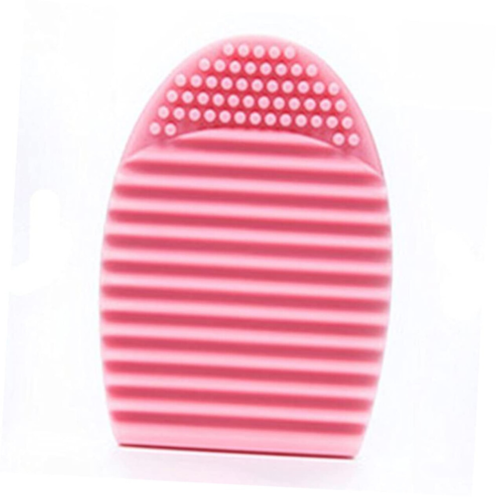 Pink Silicone Makeup Brush Cleaner Portable Handheld Cosmetic Washing Tool For Travel