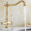 Classic Solid Brass Kitchen Faucet, 360 Degree Rotation With Easy Install, Premium Finish And Durable Ceramic Cartridge, Dual Function Pull-Out Spraye 1