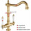 Classic Solid Brass Kitchen Faucet, 360 Degree Rotation With Easy Install, Premium Finish And Durable Ceramic Cartridge, Dual Function Pull-Out Spraye 3