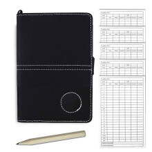 Golf-Scorekartenhalter mit Soft-Touch-PU-Material und Kartenfächern für Turnierspieler