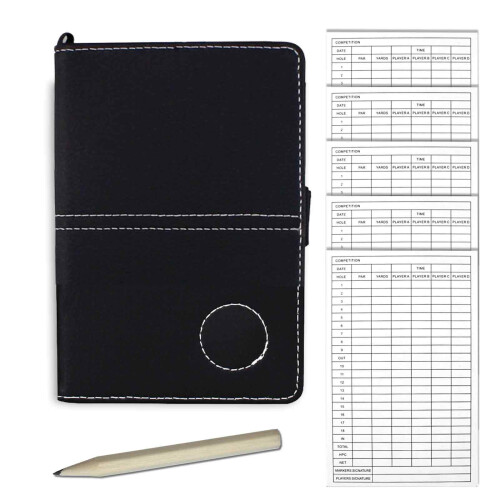 Θήκη καρτών βαθμολογίας γκολφ Legal Pad με υλικό PU Soft-Touch και τσέπες καρτών για