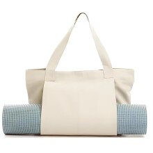 Yoga Bag with Yoga Mat Carry Bag, Large Pilates Tote Bag with Pocket, Canvas Shoulder Bag for Gym, Yoga, Pilates, Office, Travel, Beach
