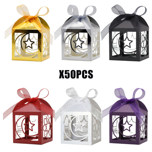 Set mit 50 Eid-Geschenkboxen, islamischen-Pflaume 1