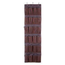 Organizador de zapatos para colgar en la puerta con 24 bolsillos y compartimentos de malla, soporte plegable para juguetes, herramientas de belleza y
