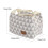 Bolsa térmica reutilizável para almoço, com características práticas e convenientes. Tecido elegante e estampa triangular multicolorida, ideal 8