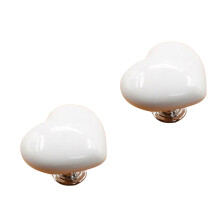 Convenient Toilet Press Button Water Press Flush-White 2pcs
