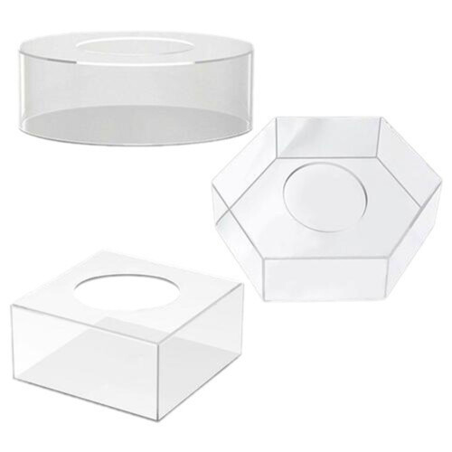 Ensemble de supports à gâteaux en acrylique, pour présentoir-3 1