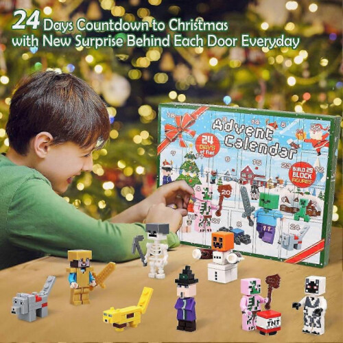 2025 Advent calendar Minecraft, 24 Days Toy Figures Building Blocks ...