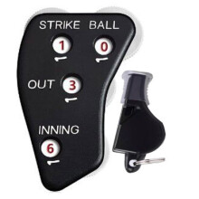 Tabellone segnapunti in plastica per baseball, nastro segnapunti resistente per esterni, fischietto per tifosi, confezione da 2 + 2 fischietti