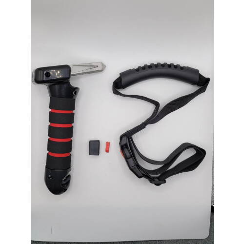 3-in-1 Car Door Handle Set for Seniors and Disabled Persons (1 Red Handle + 1 Pull Handle)