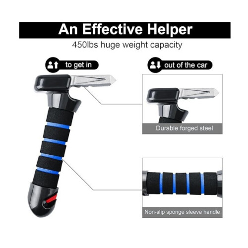 3-in-1 Car Door Handle Set for Seniors and Disabled Persons (1 Blue Handle + 1 Pull Handle) 2